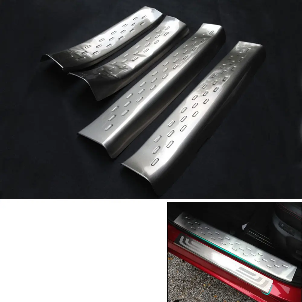 4pcs stainless steel Inner Door Sill Scuff Plate Guards Trim Cover Fit For Mazda 6 Atenza 2014