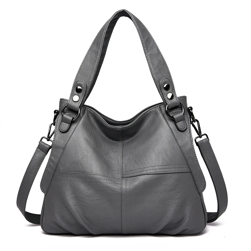 Koop HOT soft Lederen Luxe Handtassen Vrouwen Tassen Designer handtassen Vrouwen Schouder Crossbody Messenger Bag Casual Tote Sac A Main