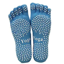 Новейшие Йога носки для девушек, для занятий спортом, пилатеса носки для танцев; балета; пять пальцев силиконовые горошек Нескользящая Спортивные носки