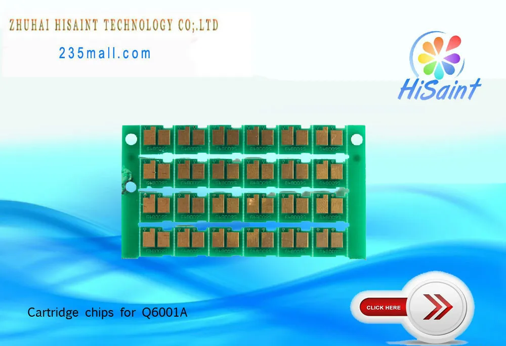 Q6001A тонер-картридж чип для HP Цвет LaserJet 1600/2600N/2605/124a CM1017 синие фишки голубой |