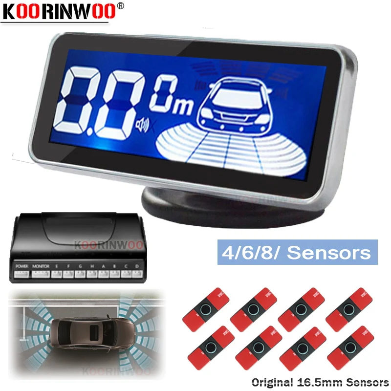 Koorinwou Parkmaster Original 16,5 MM sensores de estacionamiento 8 sensor de Radar de coche ciego Detector de aparcamiento asistencia de agua sensor de nivel