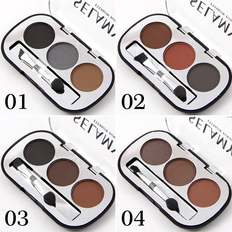3 Colors Eyeshadow Long lasting Waterproof Palette Glamorous Smokey Eye