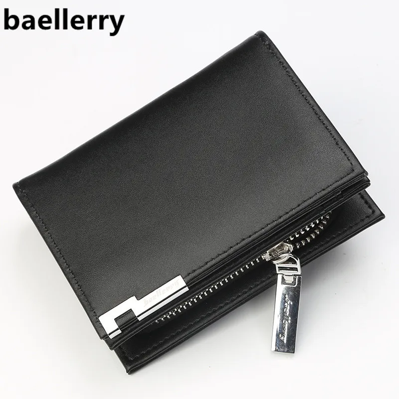 Brand Wallet Men Leather Multifunction Men Wallets Zipper Coin Pocket Trifold Purse Card Holder ...