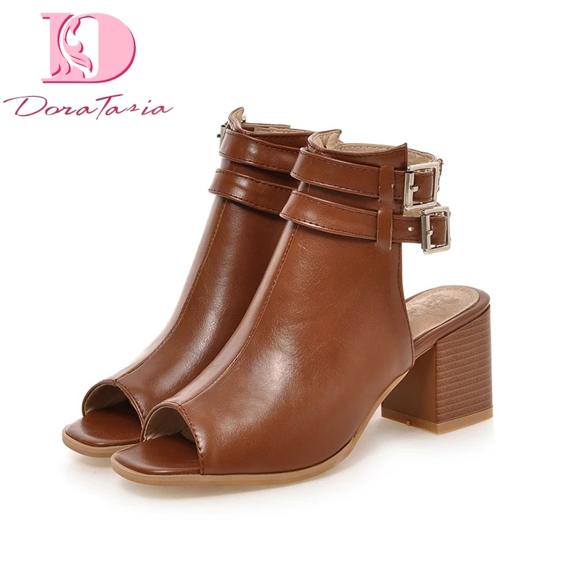 

Doratasia Brand 2019 big Size 33-43 chunky heeled sandals summer fashion gladiator Date women Shoes leisure Sandals Shoes woman