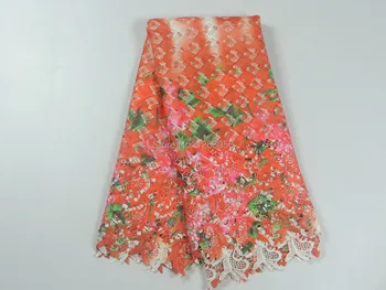 

Swiss net Lace Sego 100% polyester African cord lace French Guipure fabric for Nigerian wedding dresses 5yrd/lot