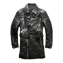 Прочитайте описание! Азиатский размер отличная овечья кожа зимняя куртка мужская классическая овечья кожа бушлат A1701