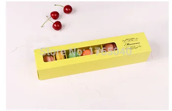 

26cm*5cm*5.3cmpaper box/ Macarons box/8 cell loading Macaron boxes Chocolates mooncake Cake Cookies food Packing boxes 50pcs/lot