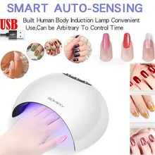 США склад 24 Вт УФ светодиодный светильник лампа для сушки гелевых ногтей Сушилка для ногтей Белый USB зарядка Гель-лак для ногтей сенсор светодиодный свет машинка для дизайна ногтей инструмент