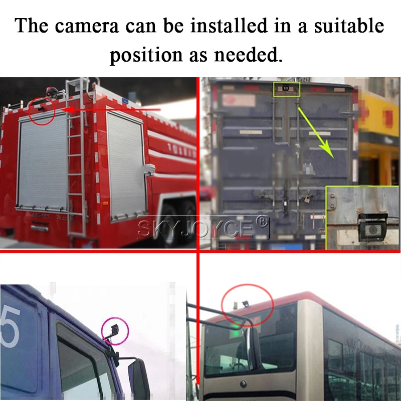 SKYJOYCE BUS Car Rear View Camera Waterproof IR Night Vision 24V Truck Bus Van Rearview Backup Reverse Camera Parking Assistance (7)