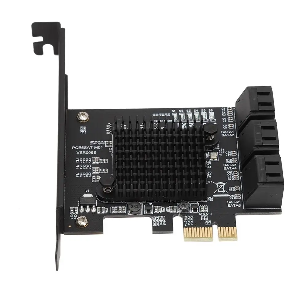 PCE6SAT-M01 6-Порты и разъёмы SATA 3,0 PCI Express карты расширения совместимый для SATA6G 3g 1,5G HDD Поддержка Горячая замена