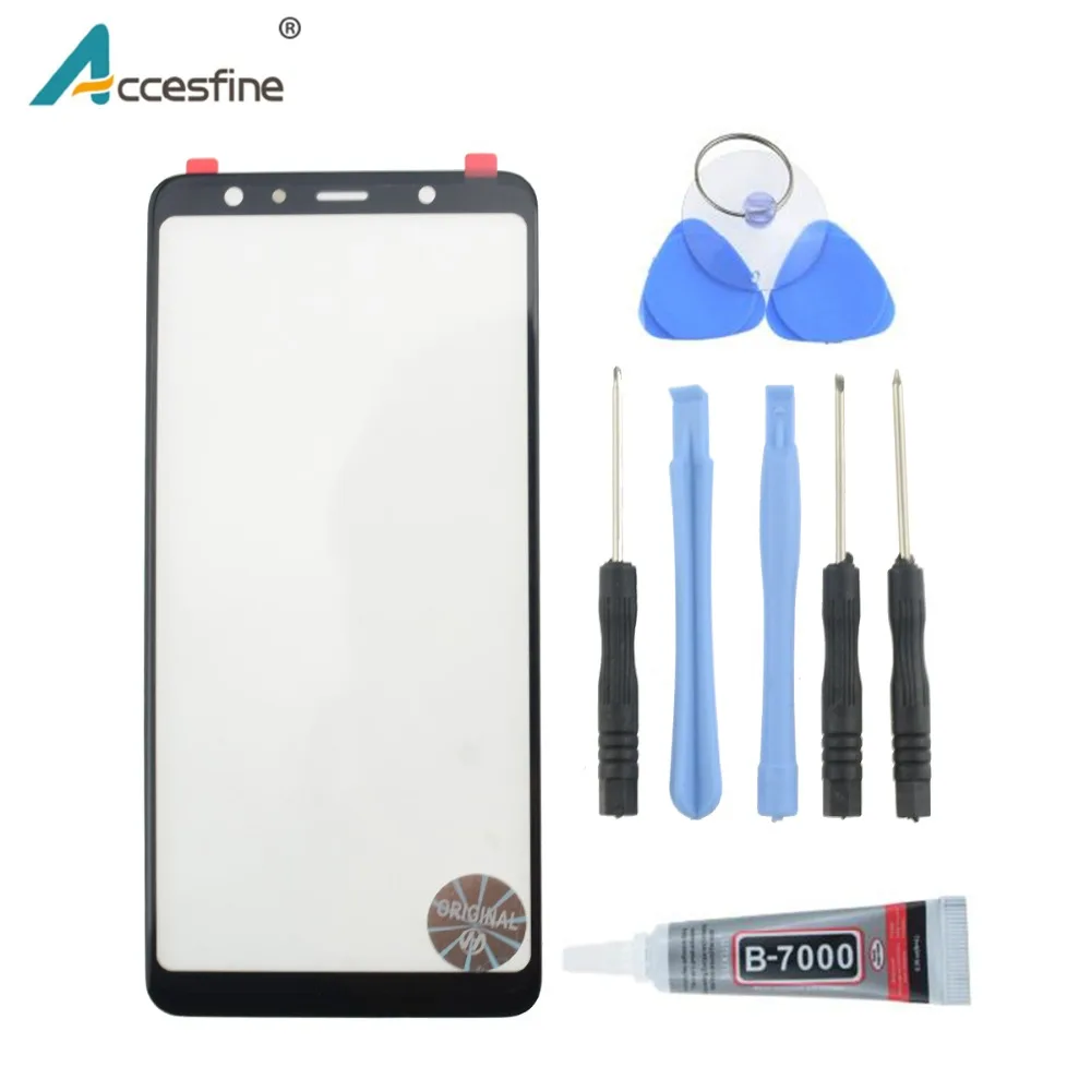 

Replacement kit For Samsung Galaxy A7 A9 2018 A750 A9s LCD Front Panel Touch Screen Outer Glass Lens Repair Tools+9ml B7000