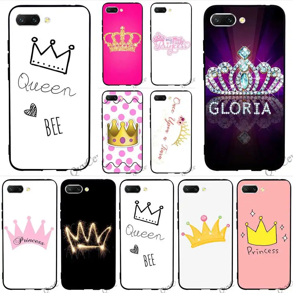 cheap Hybrid PRINCESS Queen boss crown king Phone Cover for Huawei Honor 9 Case 8 Lite 10 6A 7A Pro 7X 7C Y6 Prime Nova 3 3i Cases