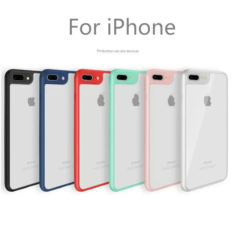 

Simple all-inclusive Eye Acrylic Phone Case for iPhoneX XR XS Ultra-Thin Transparent Drop Phone Case for iPhone7 8 6 6S Case