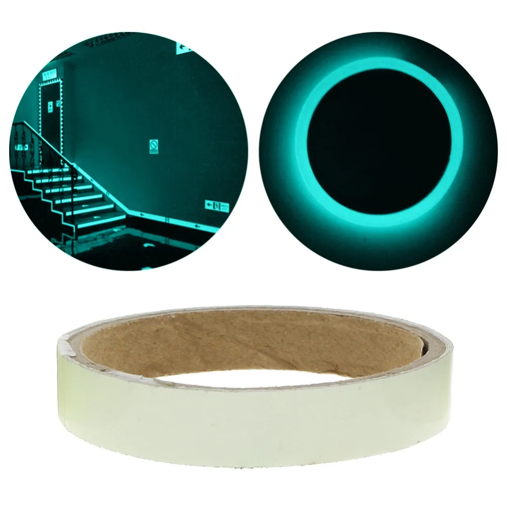 2cm*1m Luminous Fluorescent Night Self-adhesive Glow In The Dark Sticker Tape Safety Security Home Decoration Warning Tape