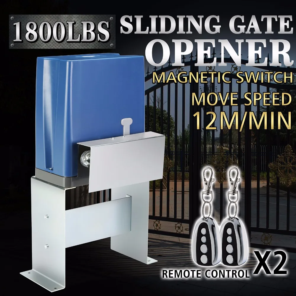 Automatic Rolling Gate Opener RC//Chain Driveway Gate Door Operator Kit