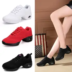 Бренд профессия женщины вне танцевальная Спортивная обувь особенности мягкая подошва дыхание красный Джаз балет танцевальная обувь