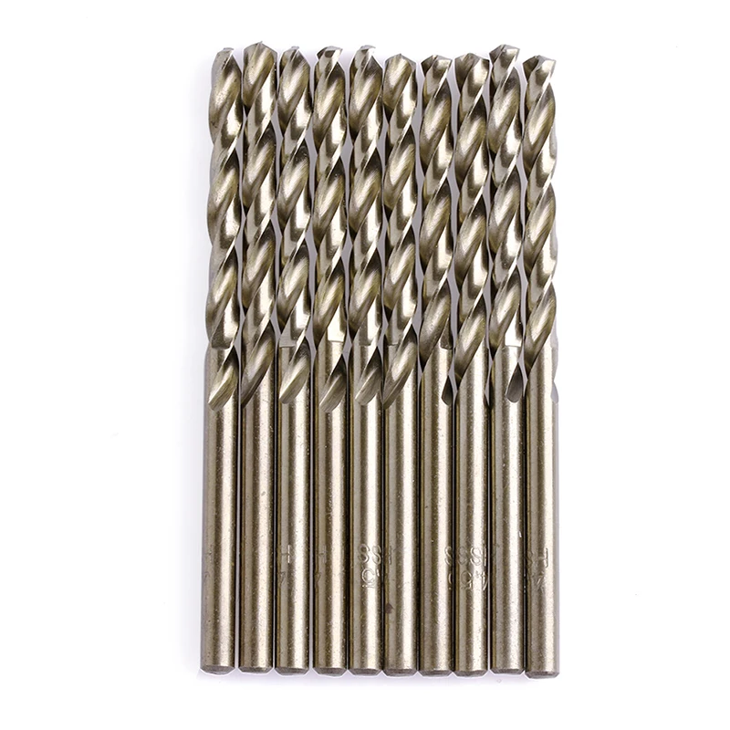 10Pcs/Set 4.5mm M35 Triangle Shank HSS-Co Cobalt Twist Drill Spiral Bit 10Pcs/Set 4.5mm M35 Triangle Shank HSS-Co Cobalt Twist Drill Spiral Bit