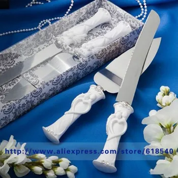 

Qianxiaozhen Bride & Groom Wedding Cake Knife Serving Set Wedding Decoration Wedding Supplies All For Wedding