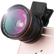 ZOMEI Professional 2 in 1 HD Phone Lens 0.42X Fisheye Lens with Macro Lens for iPhone 6/6s plus/5s/4s Samsung Galaxy HTC and LG