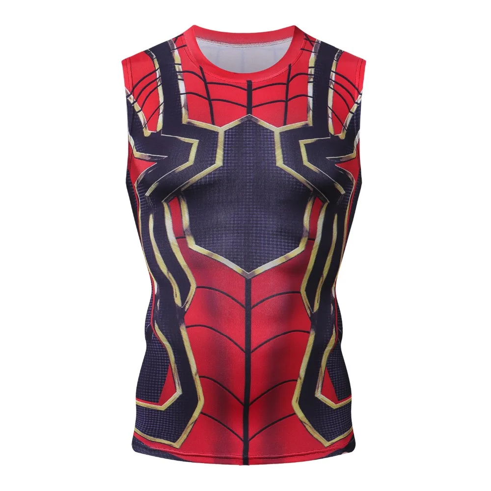 

2018 Avengers 3 Iron Spiderman Bodybuilding Fitness Clothing Tank Top Men Gorilla Wear Vest Undershirt Musculation Tanktops