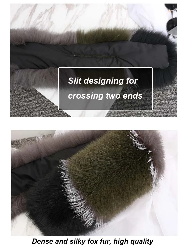 fox fur scarf  details