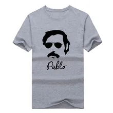 2017 Pablo Escobar Sunglasses famous narcos colombian gangster drugas T-shirt Men’s T Shirt 1023-9