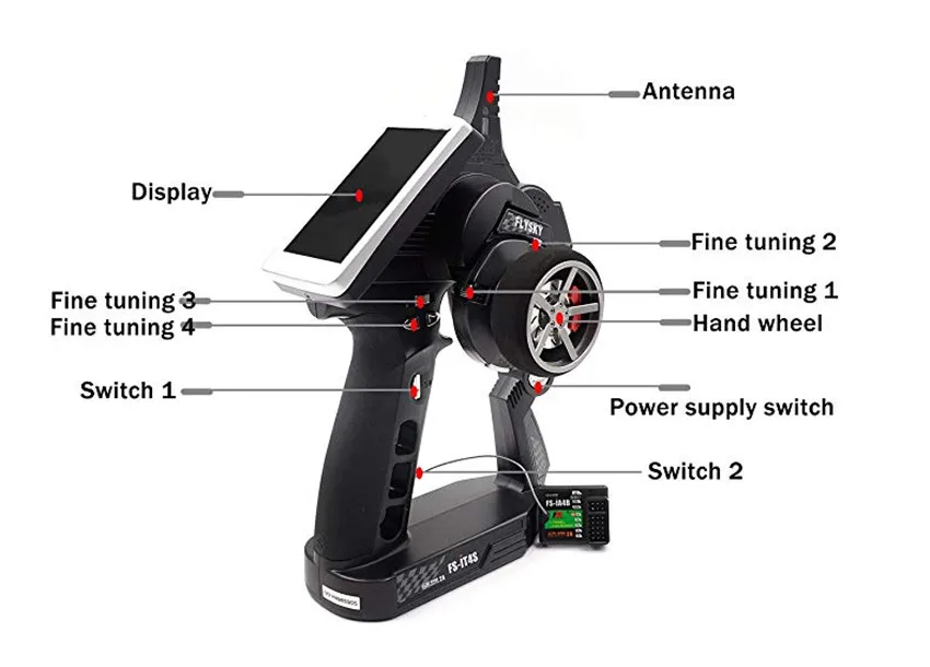 Flysky FS-iT4S 4CH AFHDS RC передатчик w/FS-iA4B приемник для радиоуправляемого автомобиля лодки
