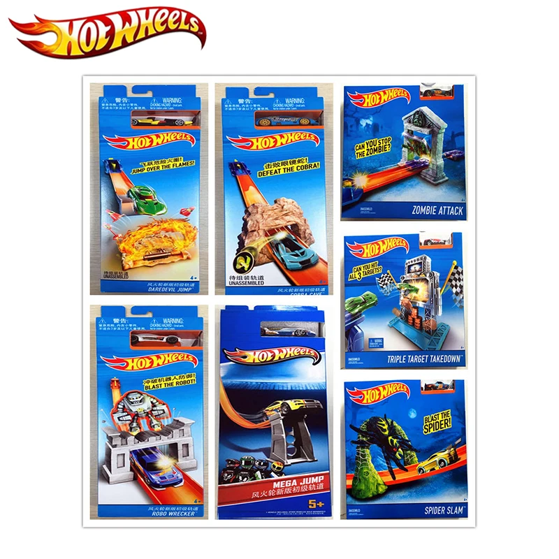 Mattel Hot Wheels комплект гоночных автомобилей легкий Забавный длинный прямой трек высокая скорость Hotwheels Автомобильные Игрушки для Рождественский подарок BLR01