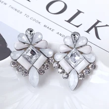 Moda acrílico senhora pingente brinco irregular quadrado brinco para mulher requintado festa de casamento bijoux jóias presente new2019