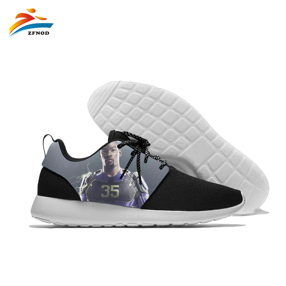 

Kevin Durant Men Casual 2019 fashion shoes for men zapatos de hombre football superstar 3D print black loafers men shoes