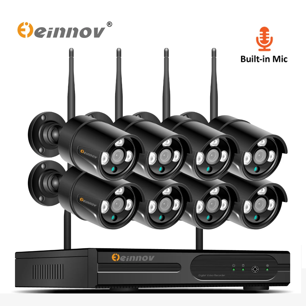 

Einnov 2MP Audio System Home Wireless Security Camera 1080P HD CCTV Wifi NVR Outdoor Video Surveillance Camera IP Camera Wi-Fi
