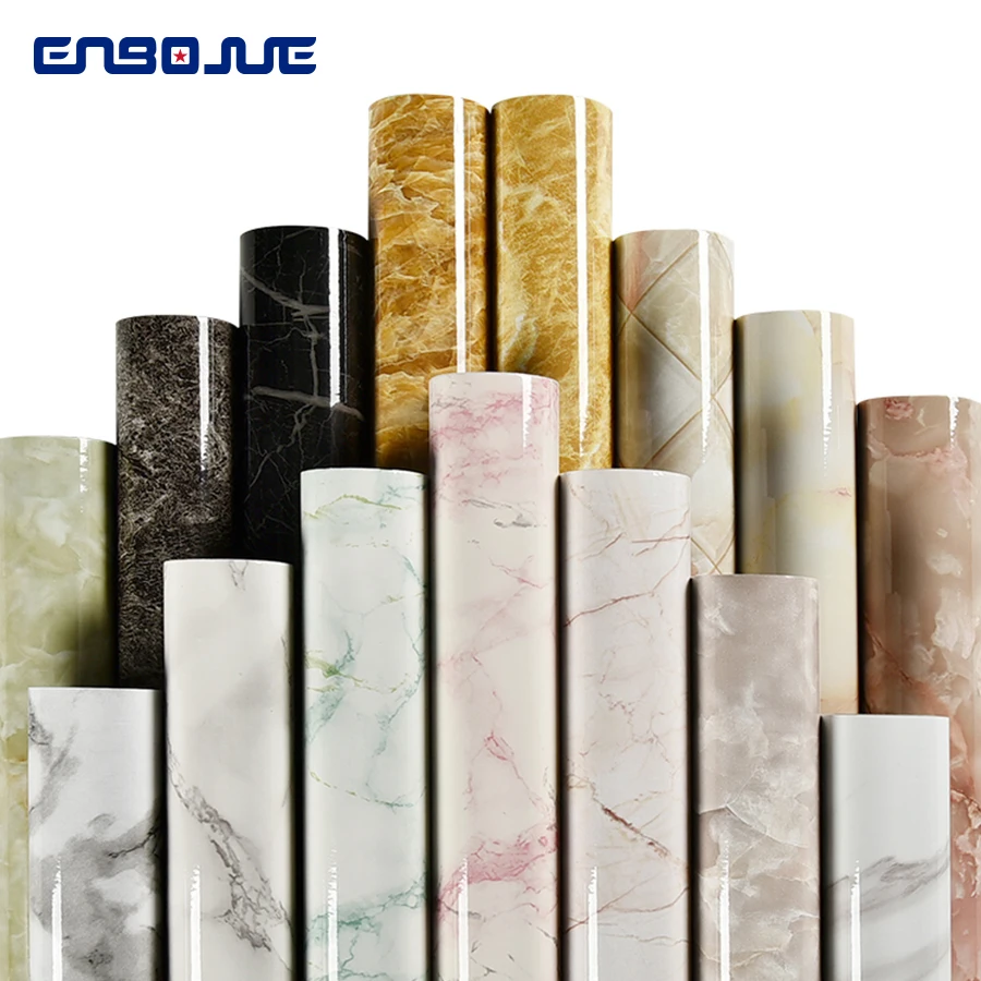 

Waterproof Marble Wall Stickers Cupboard Table Countertop Furniture Renovation Sticker Kitchen Self Adhesive Oil proof Wallpaper