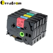 

Greateam 5pcs TZe431 TZe531 TZe631 TZe731 TZe931 Compatible Brother P-Touch TZ TZe Label Tape for Label Makers ,Label Printer