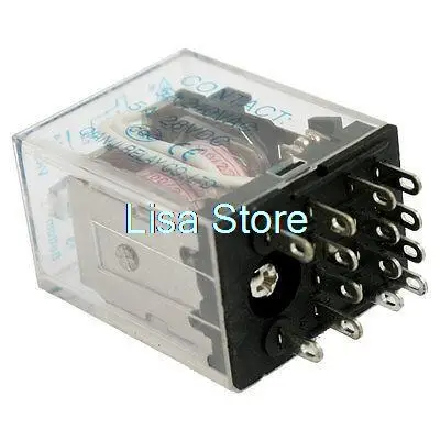 

HH54P AC 220 В катушка 5A 240VAC 28VDC 14 Pin 4PDT реле общего назначения