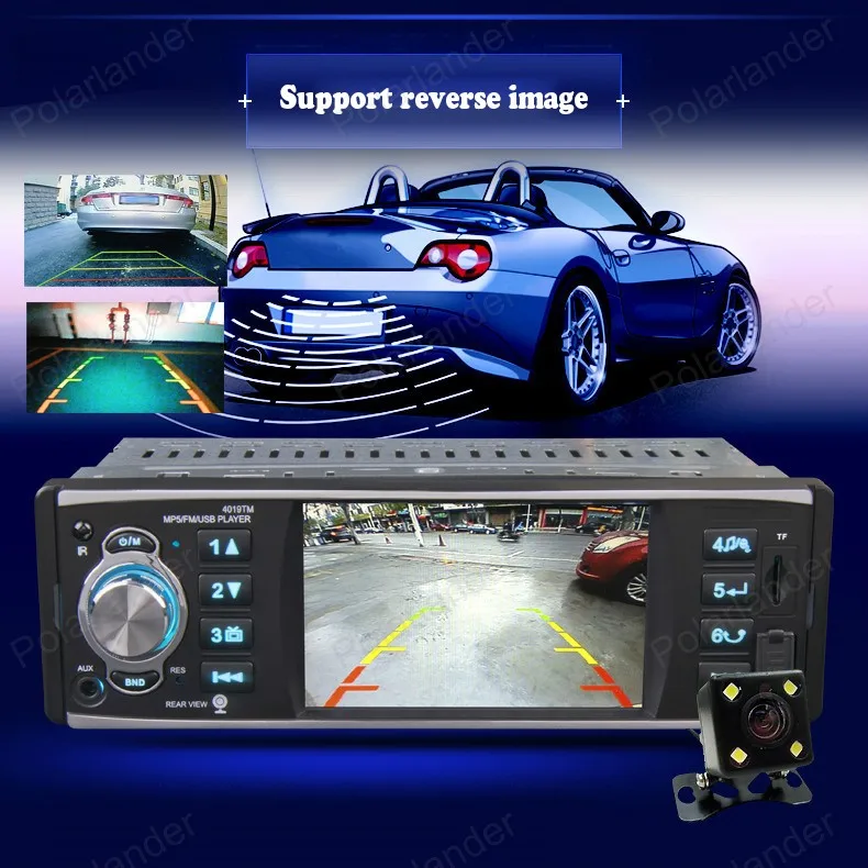 4 дюйма HD автомобильное радио 1 din экран стерео Bluetooth USB / SD /FM MP5 плеер Зеркало Ссылка