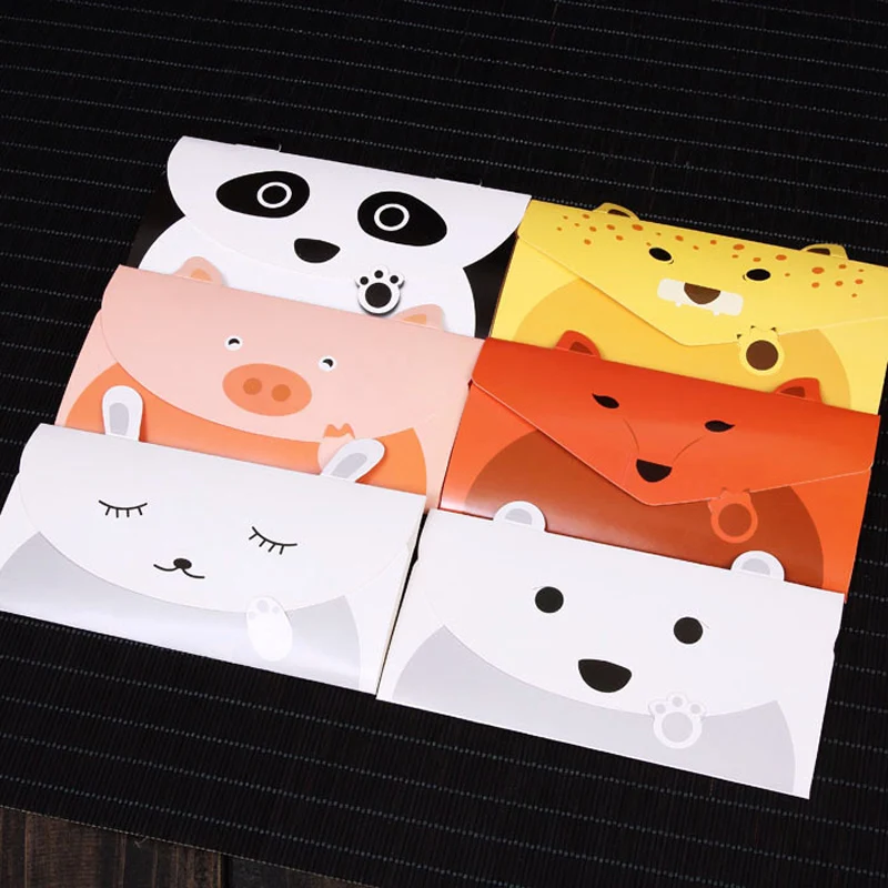 

20pcs/lot Creative Cartoon Small Envelope Cute Children Envelope Festive Birthday New Year Thanksgiving Blessings 210 * 160mm