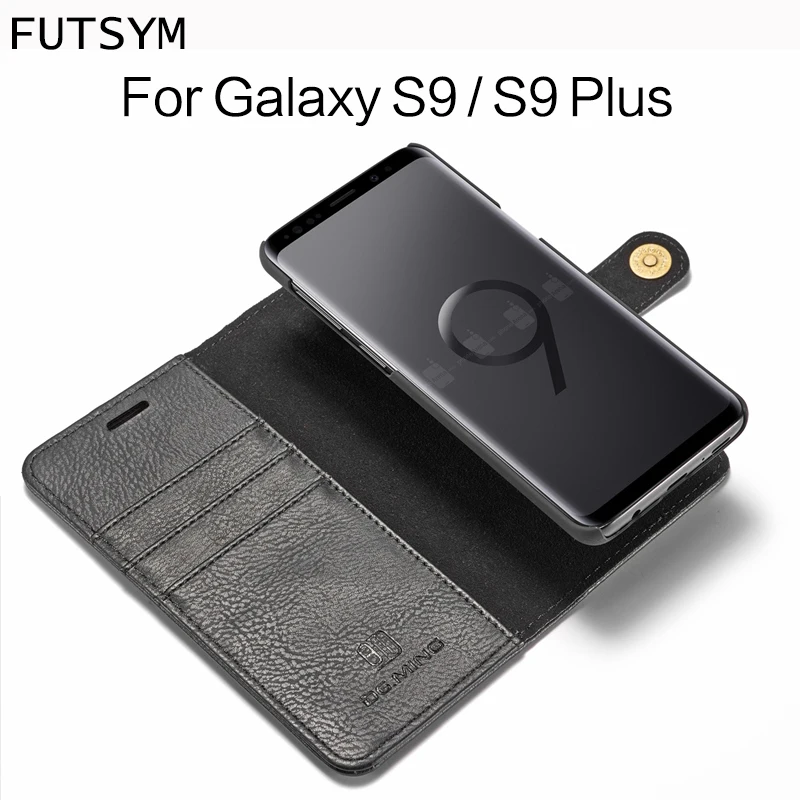 2 in 1Detachable Magnetic Flip Leather Case for Samsung Galaxy S9 S9 Plus Case Luxury Wallet Flip For Samsung S9 Plus Case Cover