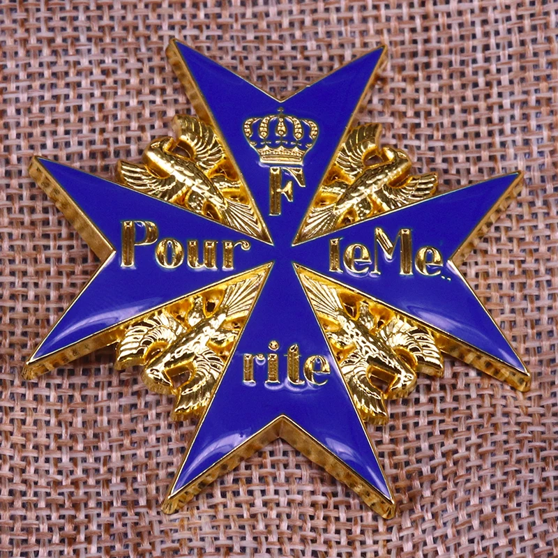 

Germany gold blue max medal Highest Order of Prussia Merit Deutschland replica badge crown eagle brooch