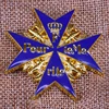 Broche d'aigle de la plus haute commande de pruussia mérite, réplique allemande de badge de couronne de couleur or et bleu ► Photo 1/3