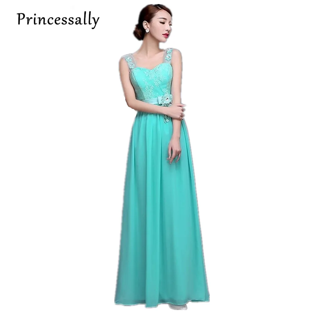 

Vestido De Festa Turquoise Bridesmaid Dress Chiffon Two Trap Turquoise Blue Bridesmaid Dresses Prom Gown Vestidos De Novia Cheap