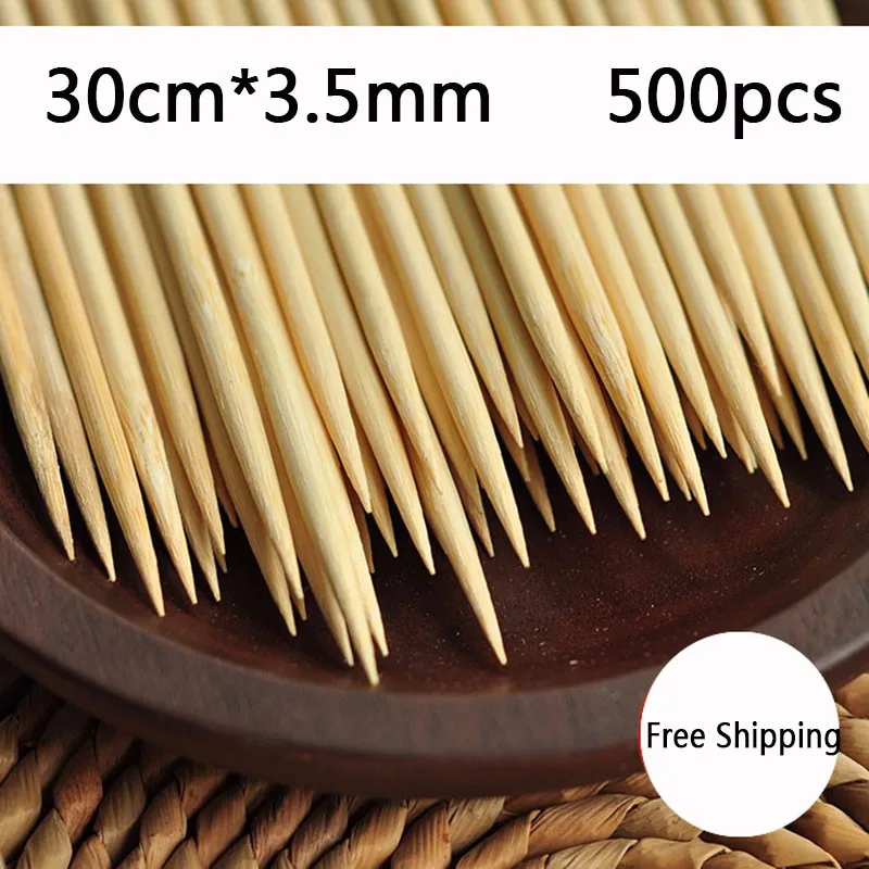 30x3.5mm bamboo BBQ Skewers (2)