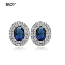 4 варианта цвета! Набор украшений с цирконием овальной формы Винтаж серьги-гвоздики оптом