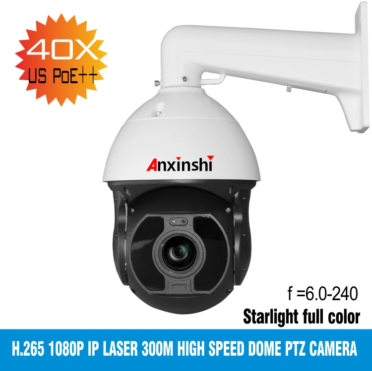 PoE 40X zoom новая технология полноцветный не светильник CMOS sony IMX385 1080P IP PTZ лазерная