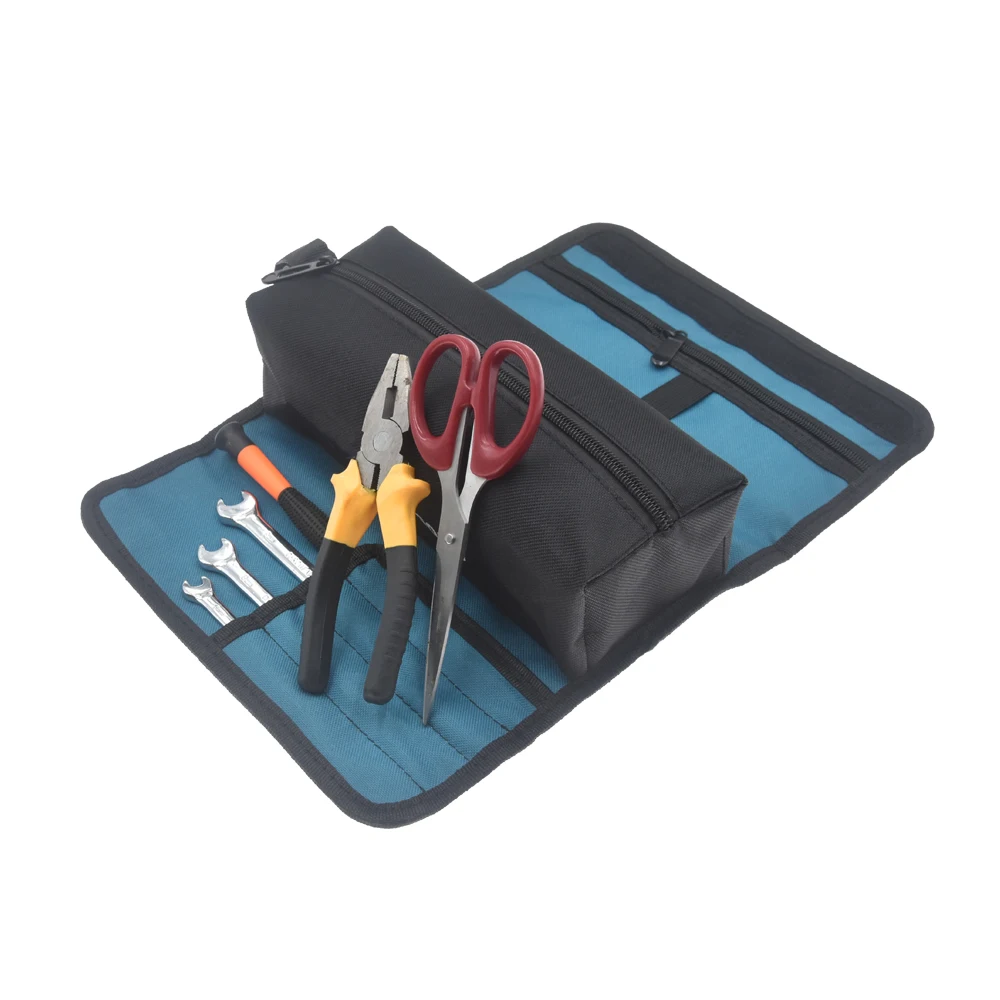 

Multifunction Oxford Canvas Utility Roll Tool Bag Screwdriver Wrench Hammer Drill Bit Storage Toolkit Organizer Pouch Bag Case