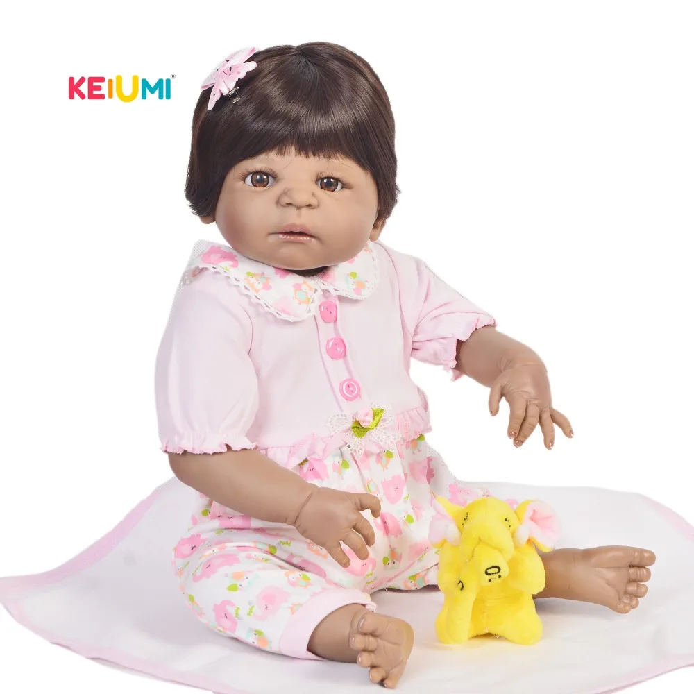 

Cute 23'' 57 cm Newborn Baby Alive Girl Full Silicone Body Reborn Dolls Lifelike Kids Playmate Baby Toys Girl Christmas Gifts