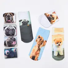 Новинка года; модные милые короткие дышащие хлопковые носки унисекс для женщин и мужчин с объемным изображением забавной собаки и животных; Лидер продаж