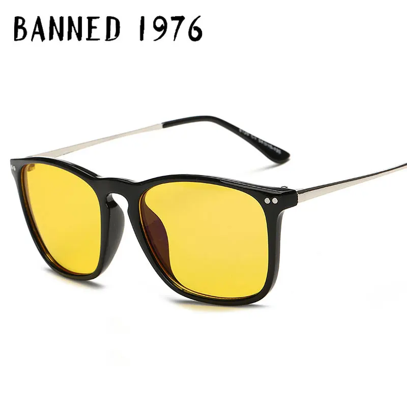 

BANNED 1976 Radiation protection Computer Optical Eye Glasses Spectacle Frame For Transparent Lens Retro Brand Eyeglasses