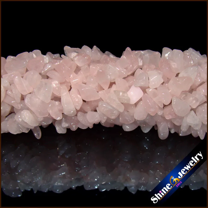 

Wholesale 7-8mm Natural Pink Crystal Quartz Stone Nugget Loose Beads Strand 34" Free shipping