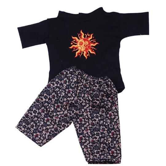 American-Girl-Doll-Clothes-shirt-and-short-pants-sets-for-45-cm-reborn-baby-doll-Clothes (2)