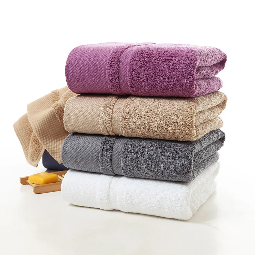 Solid Color Large Thick Cotton Towel Set Bath Towel Bathroom Face Shower  Towels Home Hotel For Adults Kids Soft toalla de ducha - AliExpress
